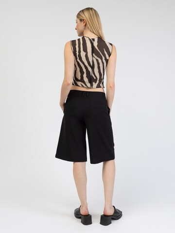 BROKE + SCHÖN Top 'Mesh Top mit gecracktem Muster' in Black