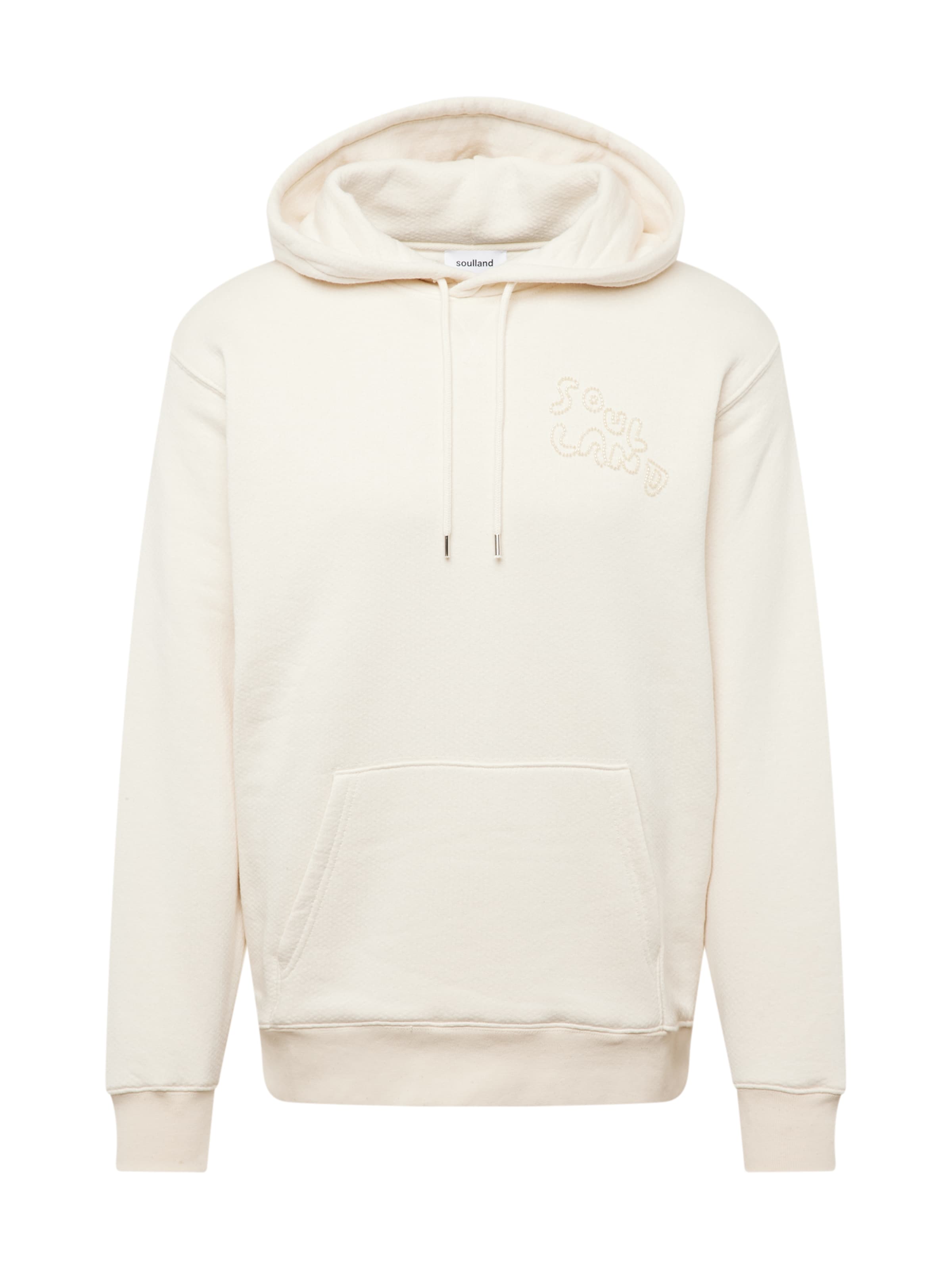 Soulland Μπλούζα φούτερ 'Riko' σε λευκό: μπροστά
