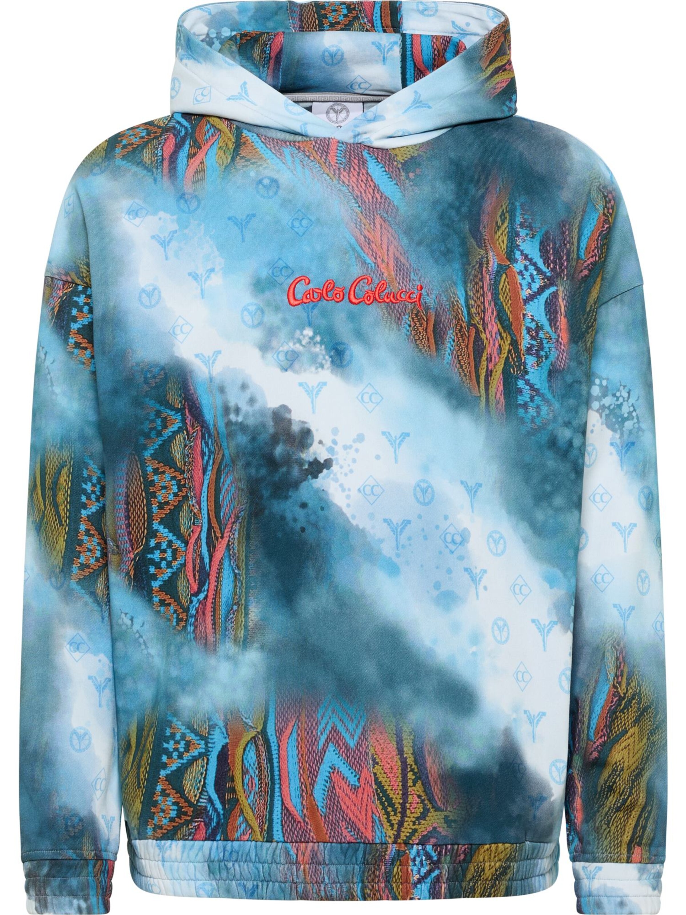 Carlo Colucci Sweatshirt ' Diretto ' in Blauw: voorkant