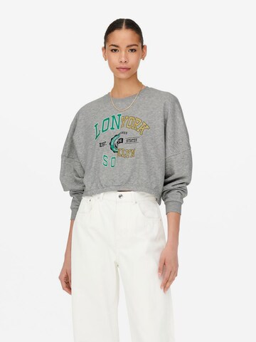 Sweat-shirt 'MAGNOLIA' ONLY en gris : devant