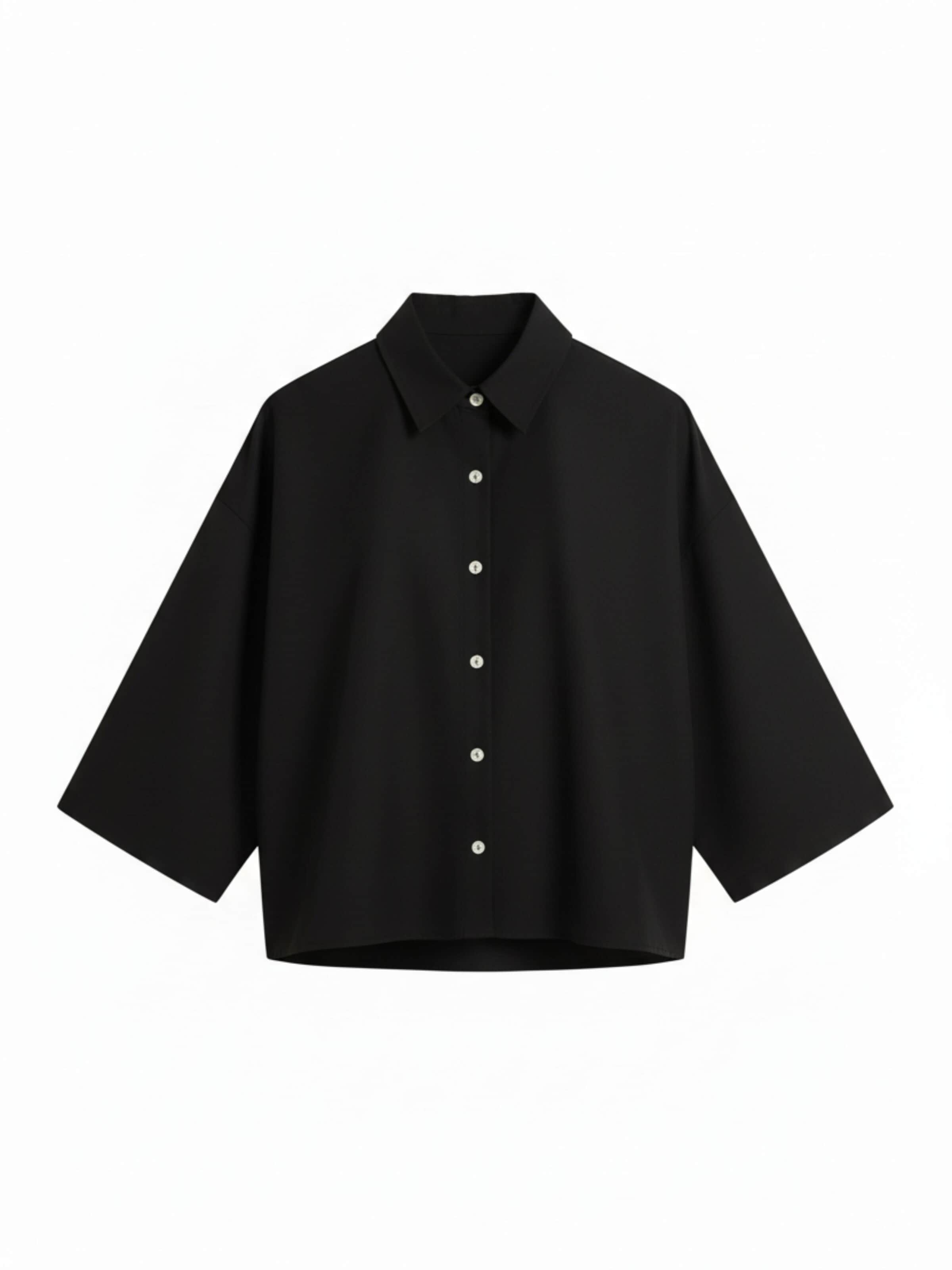 WEARABLE STORIES Shirt 'Marie' in Black: front