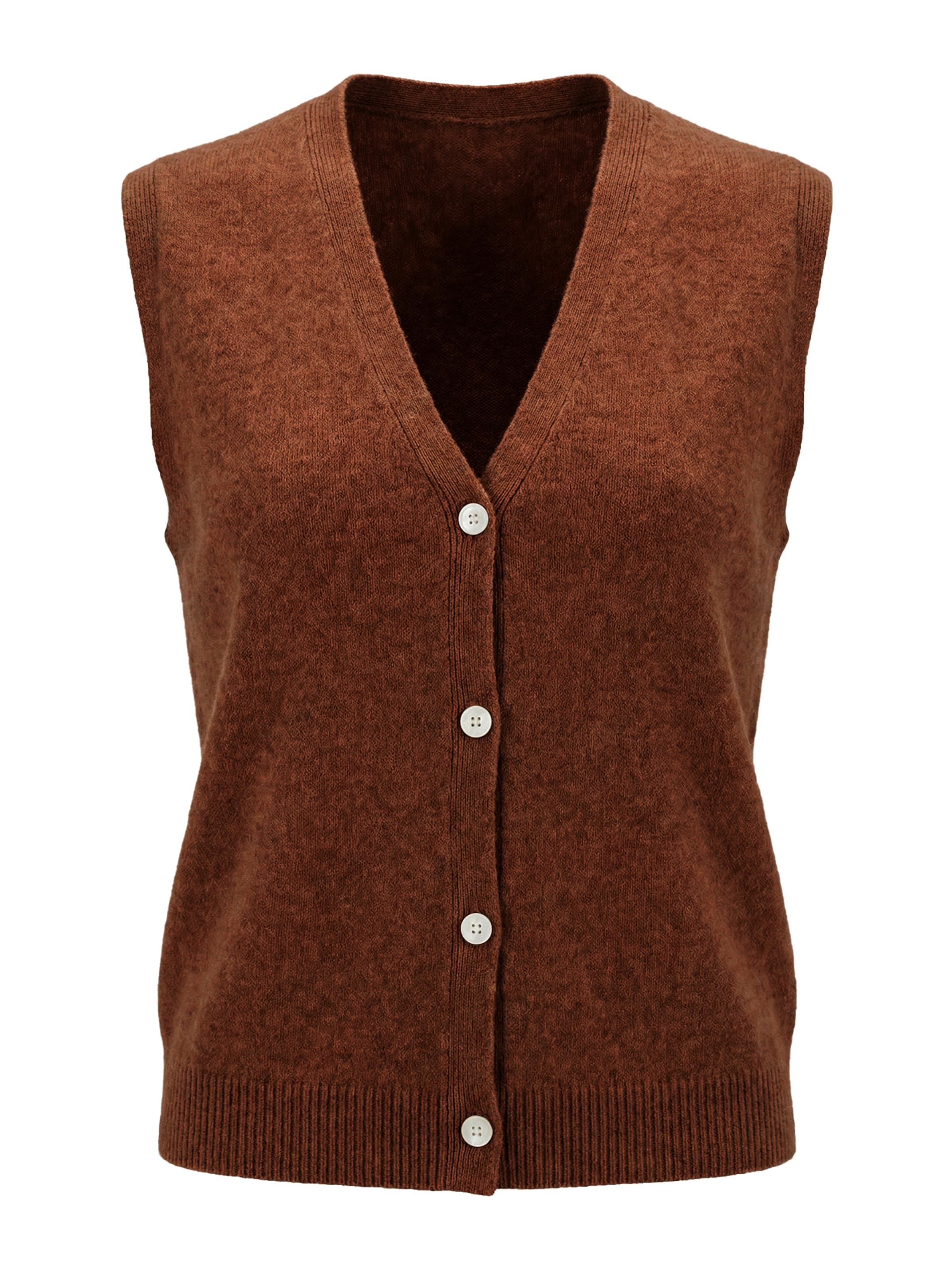 Imily Bela Πλεκτό γιλέκο σε καφέ: μπροστά