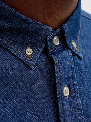 JACK & JONES - Ajuste regular Camisa 'JJEBROOK' en azul