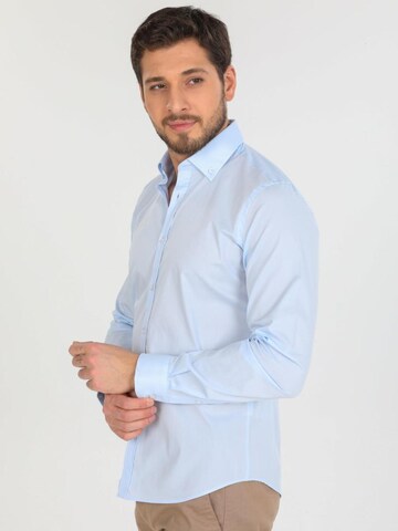 Camicia business di 7Camicie in blu: frontale