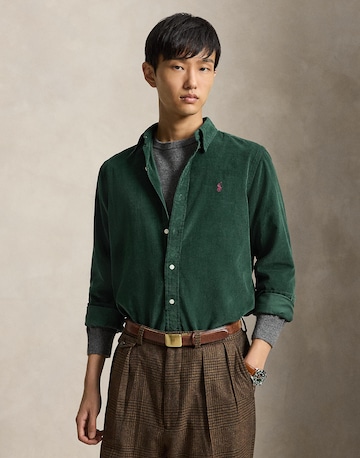 Polo Ralph Lauren Regular Fit Hemd in Grün: Vorderseite