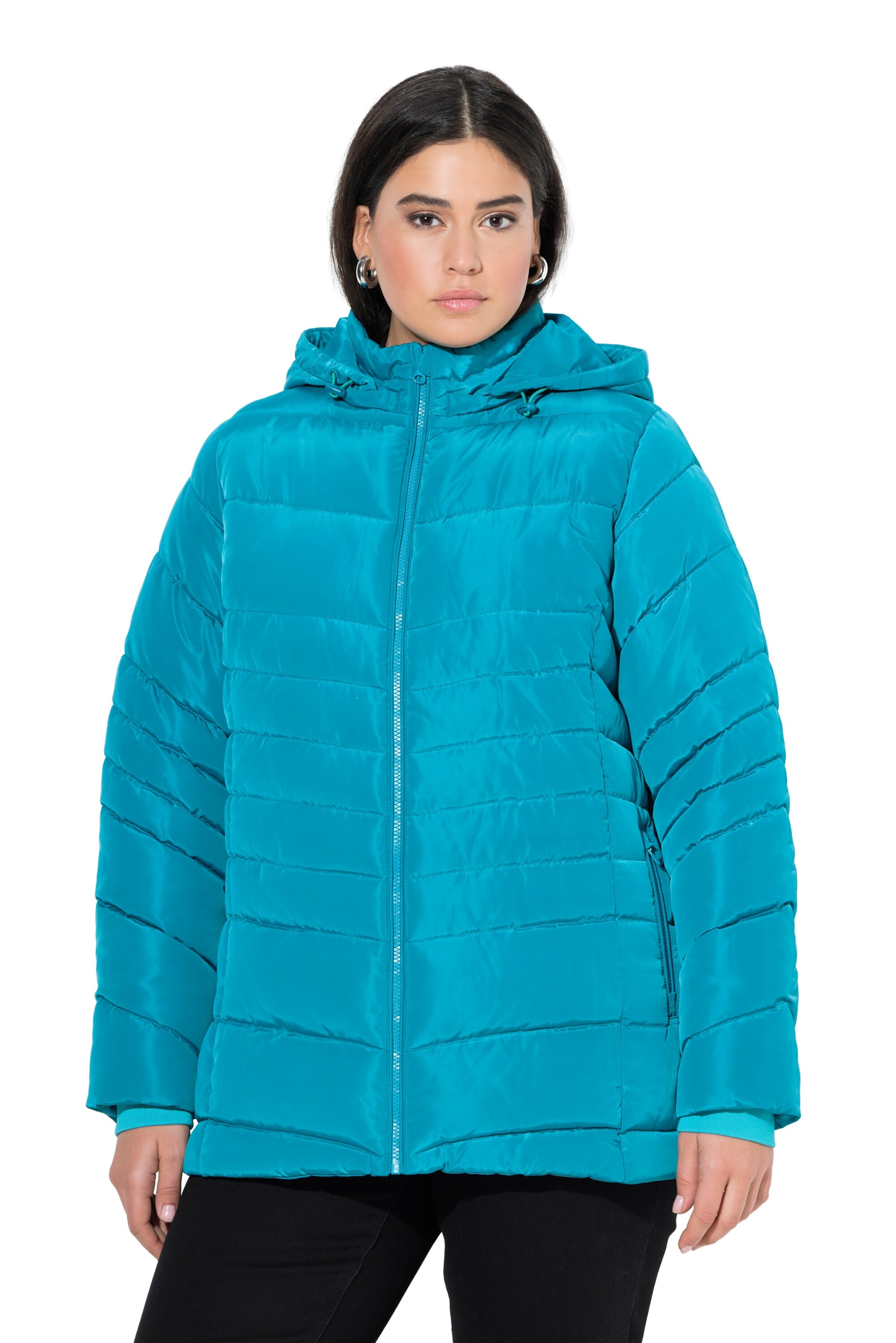 Ulla Popken Between-Season Jacket in Blue: front