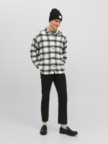 balta JACK & JONES Patogus modelis Marškiniai 'Zac'