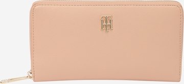 Porte-monnaies TOMMY HILFIGER en beige : devant