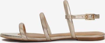 Kazar Sandals in Gold: front