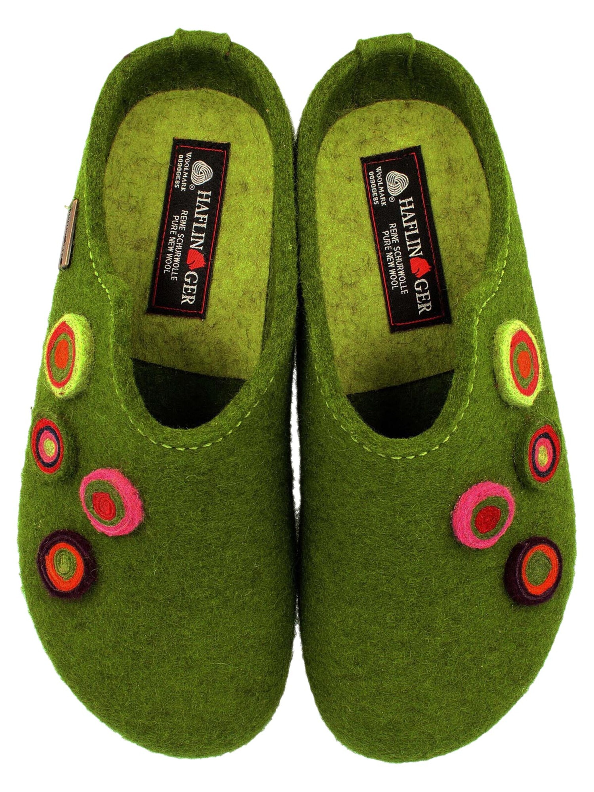 HAFLINGER Clogs 'Grizzly Kanon'‌‌ in Grün