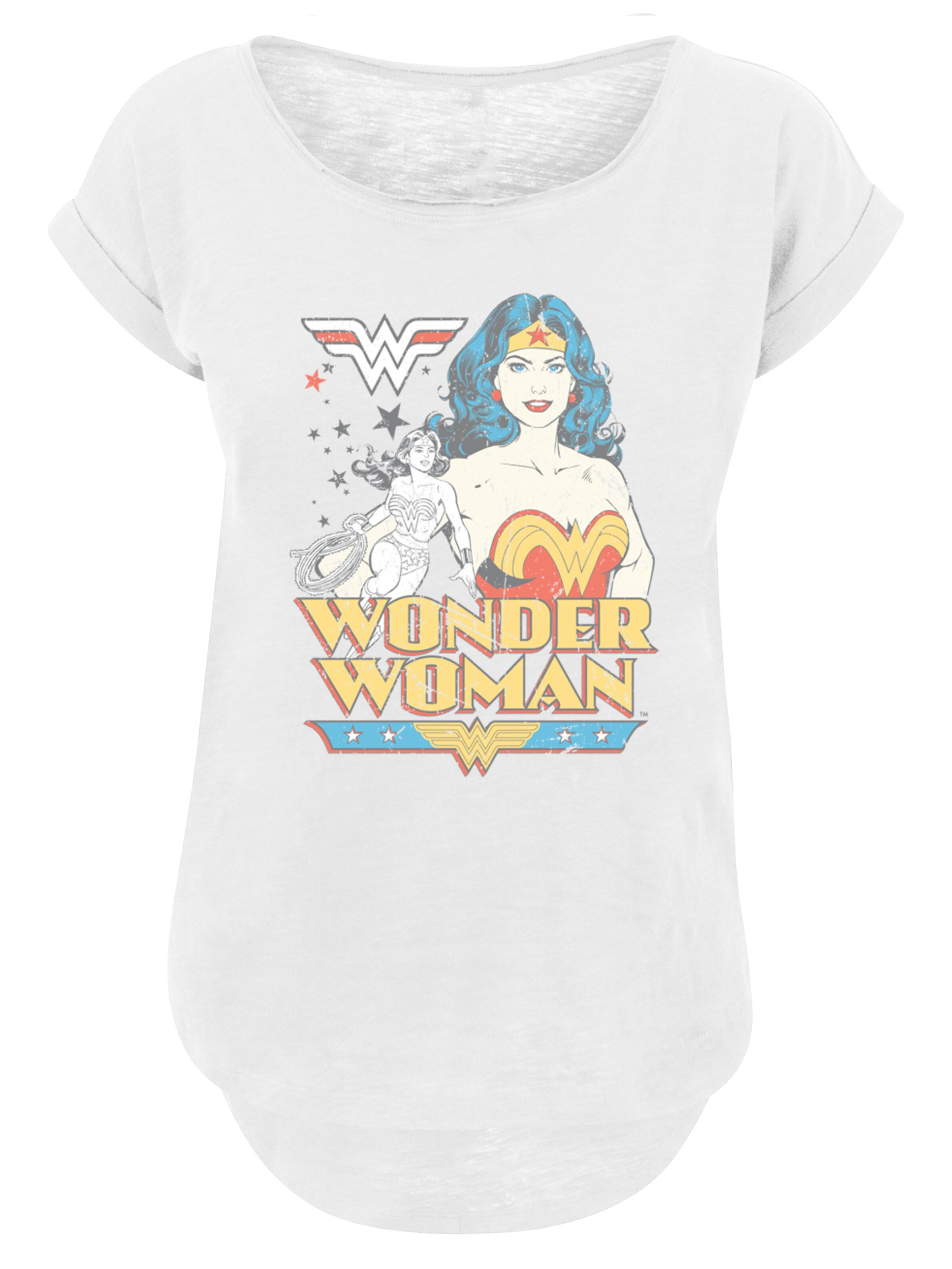 T-shirt 'DC Comics Wonder Woman Posing' F4NT4STIC en blanc : devant