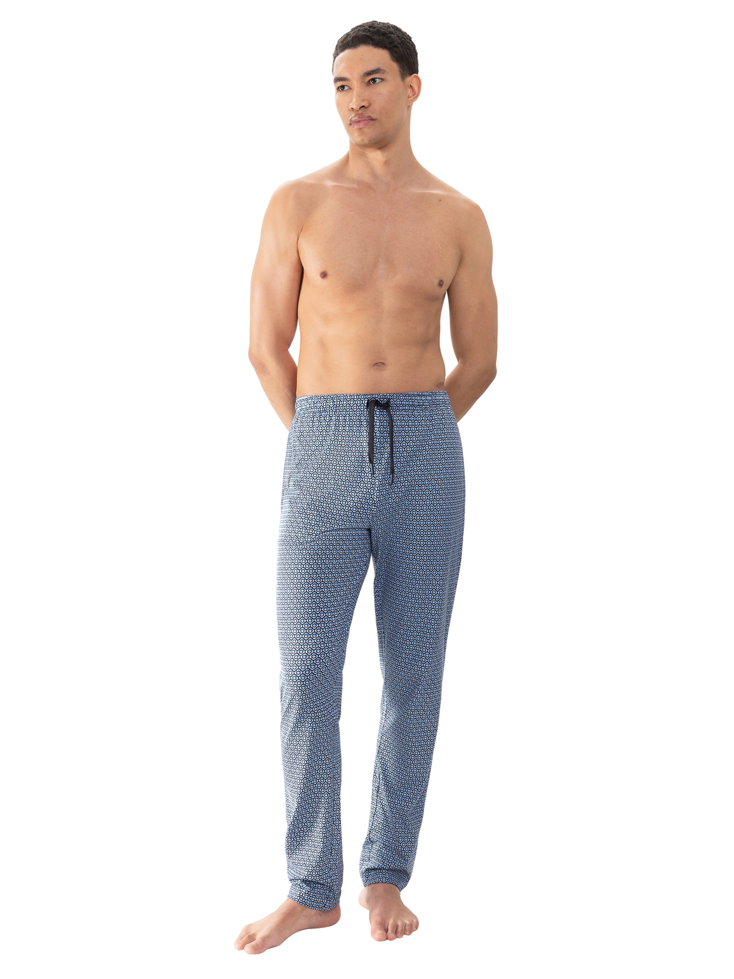 Mey Pyjamabroek 'Round Geo' in Blauw