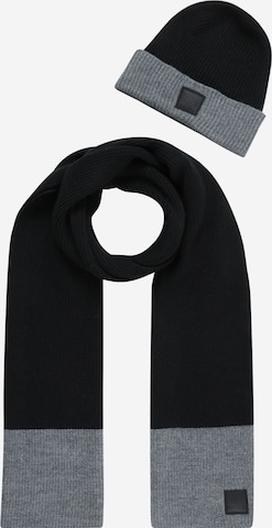 Bonnet 'Angelo' BOSS Black en noir : devant