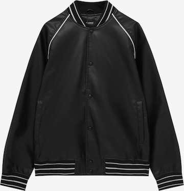 Geacă de primăvară-toamnă de la Pull&Bear pe negru: față