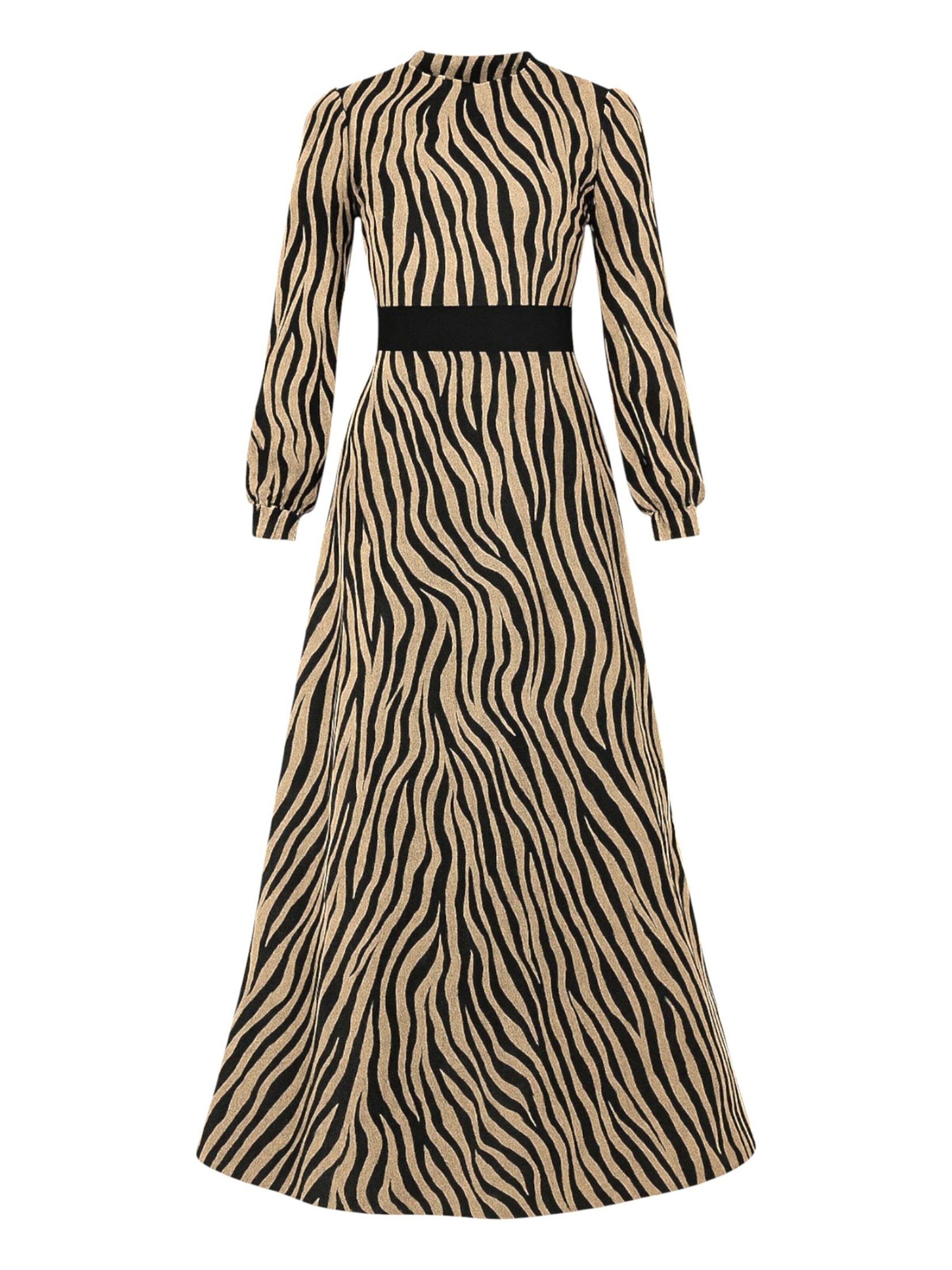 fashionshowcase Robe 'Safari Chic' en noir, Vue avec produit