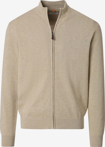 redmond Strickjacke 'Basic' in Beige: Vorderseite