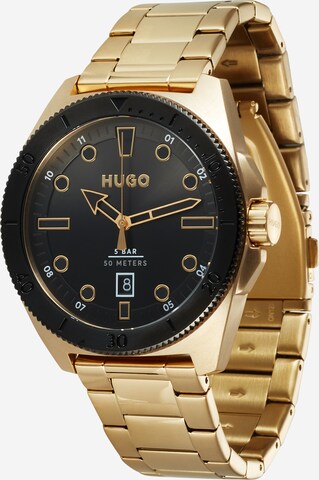 HUGO Analog watch in Gold: front