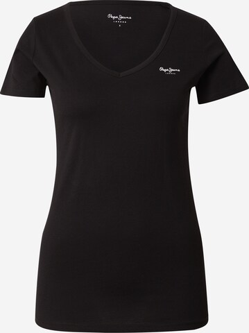 Pepe Jeans - Camiseta 'CORINE' en negro: frente