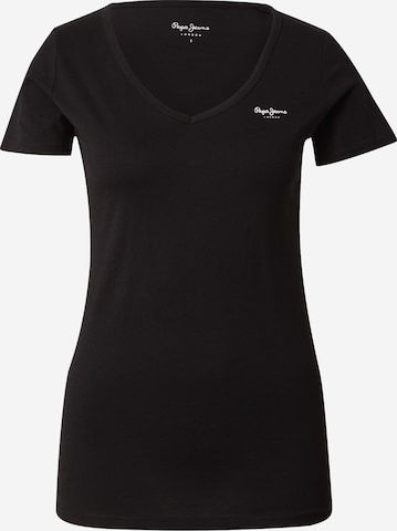 Tricou 'CORINE' de la Pepe Jeans pe negru: față