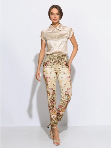 JIORO Slimfit Hose 'BAROQUE FLOWERS' in 