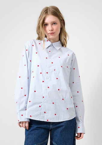 QS Blouse in Blue: front