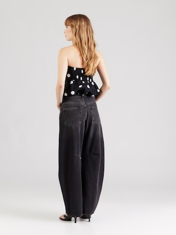 TOPSHOP Barrel Džínsy - Čierna