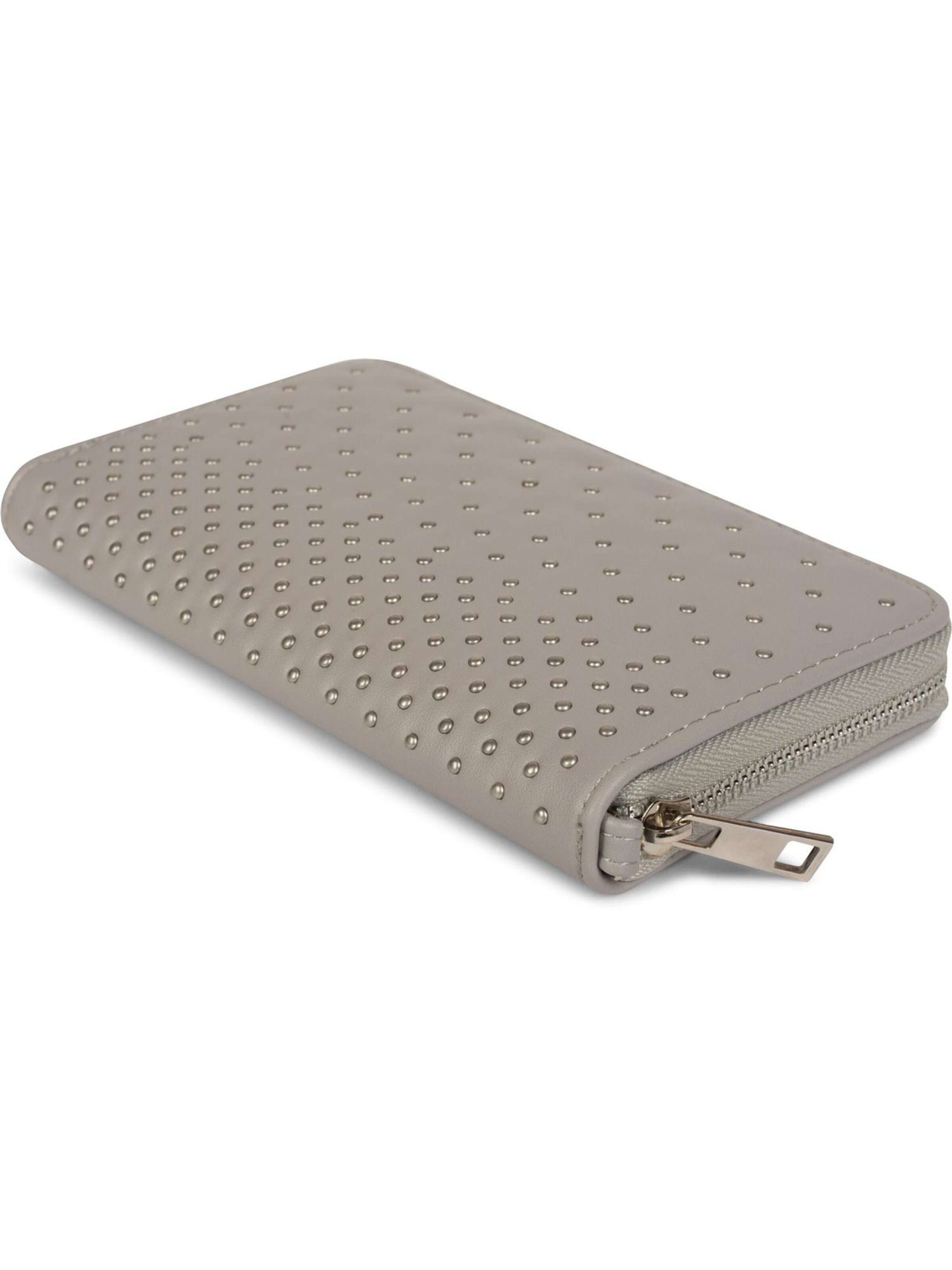 styleBREAKER Wallet 'Geldbörse mit kleinen Kugelnieten' in Grey