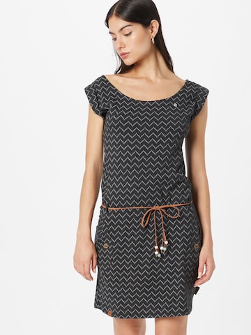 Ragwear Summer dress 'Tag Zig Zag' in Black: front