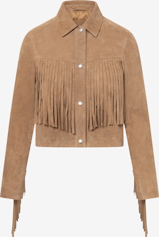 Bolongaro Trevor - Casaco meia-estação 'Nora Fringe' em castanho: frente