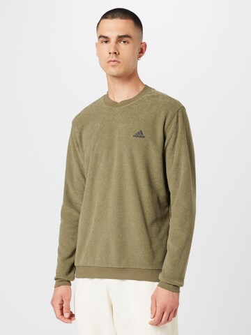 ADIDAS GOLF Athletic Sweatshirt 'CORE CREW' in Green: front