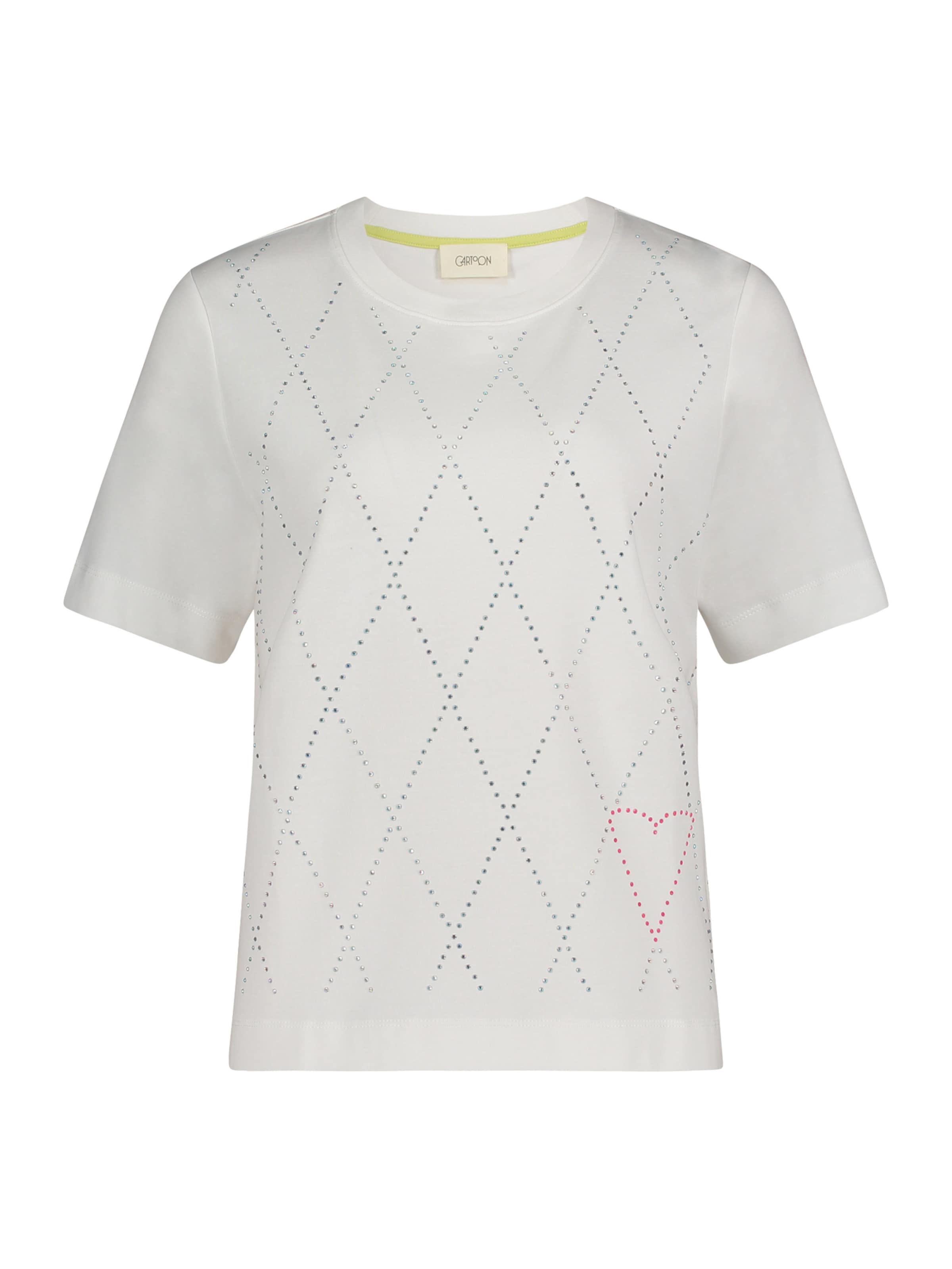 T-shirt Cartoon en blanc : devant