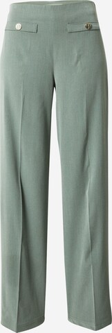 LA STRADA UNICA Wide leg Trousers with creases in Green: front