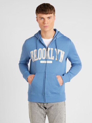 AÉROPOSTALE Sweatvest 'BROOKLYN' in Blauw: voorkant