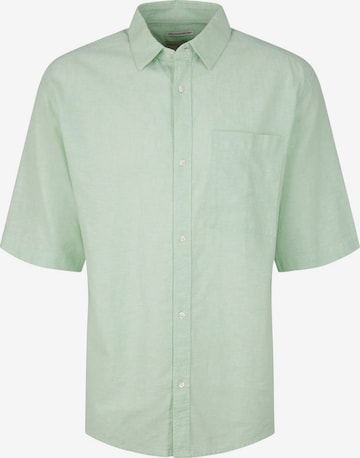 TOM TAILOR DENIM Button Up Shirt in Green: front
