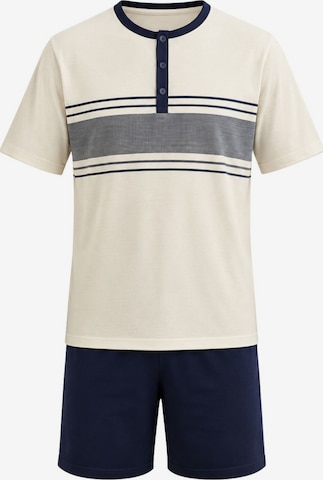 zd ZERO DEFECTS - Pijama curto 'Duna' em azul: frente