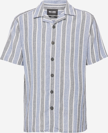 Only & Sons Button Up Shirt 'ONSTREV' in Blue: front