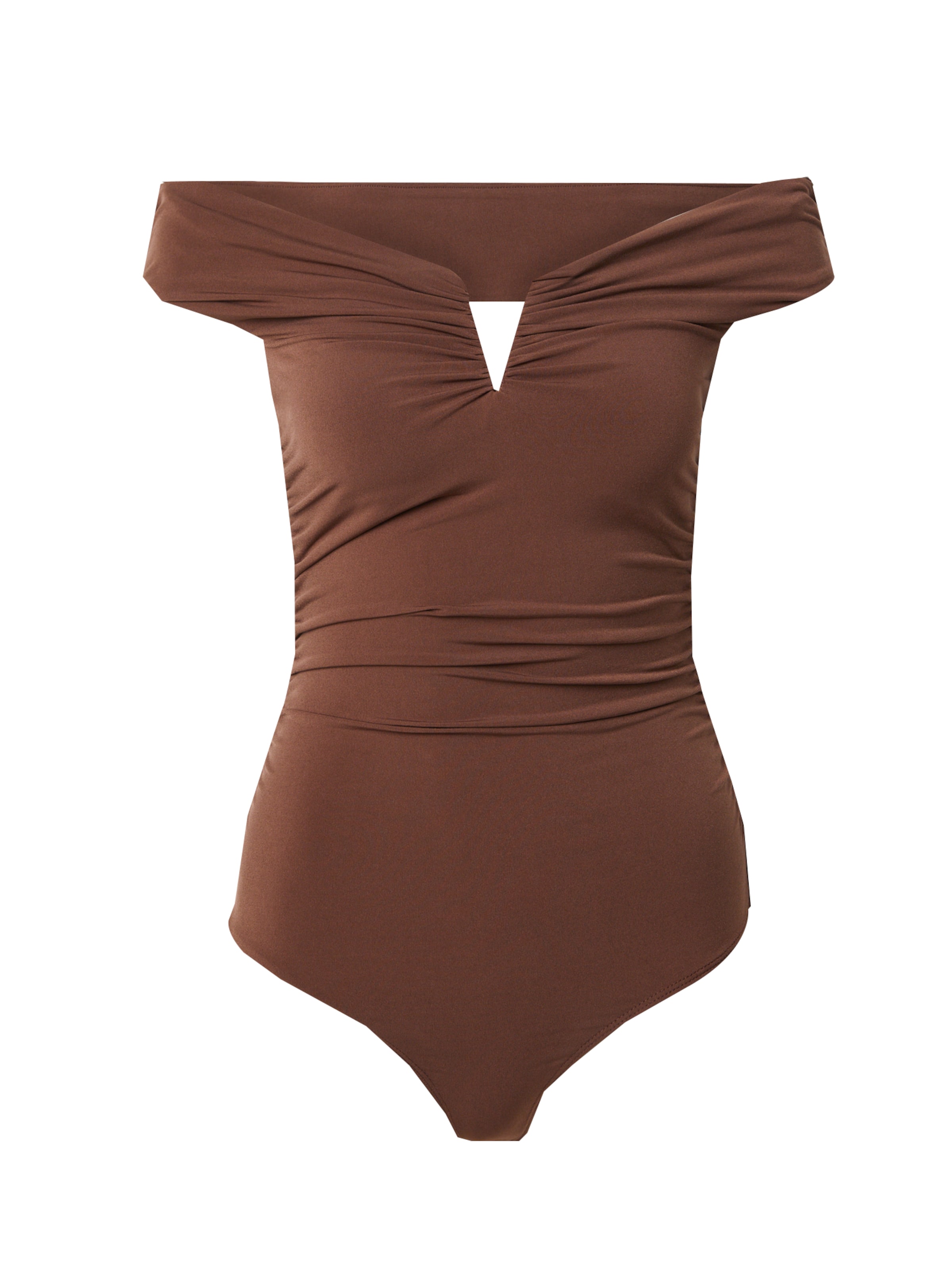 ABOUT YOU Κορμάκι-μπλουζάκι &#x27;Frieda&#x27; σε καφέ: μπροστά