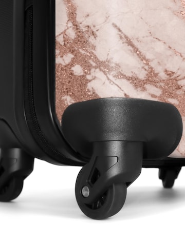 NoBoringSuitcases Cart 'Marmor - Roségold - Luxe - Glitzer - Marmoroptik' in Gold