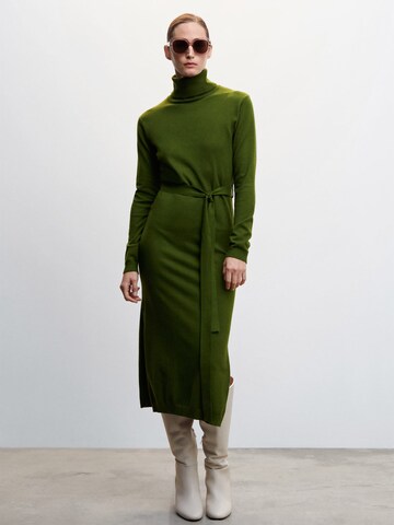 MANGO Knitted dress in Green