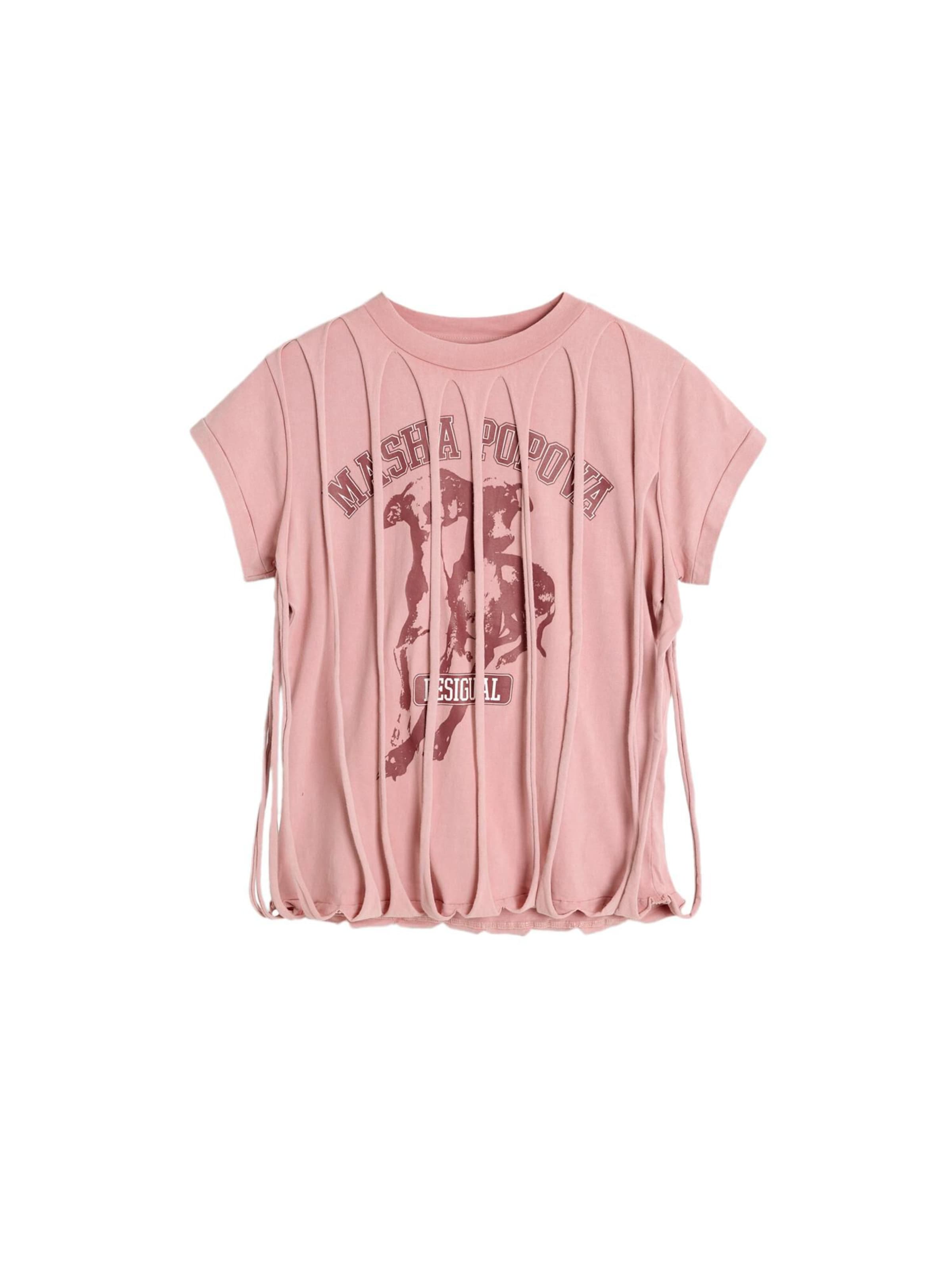 Desigual - Camisa 'Masha Popova' em rosa: frente