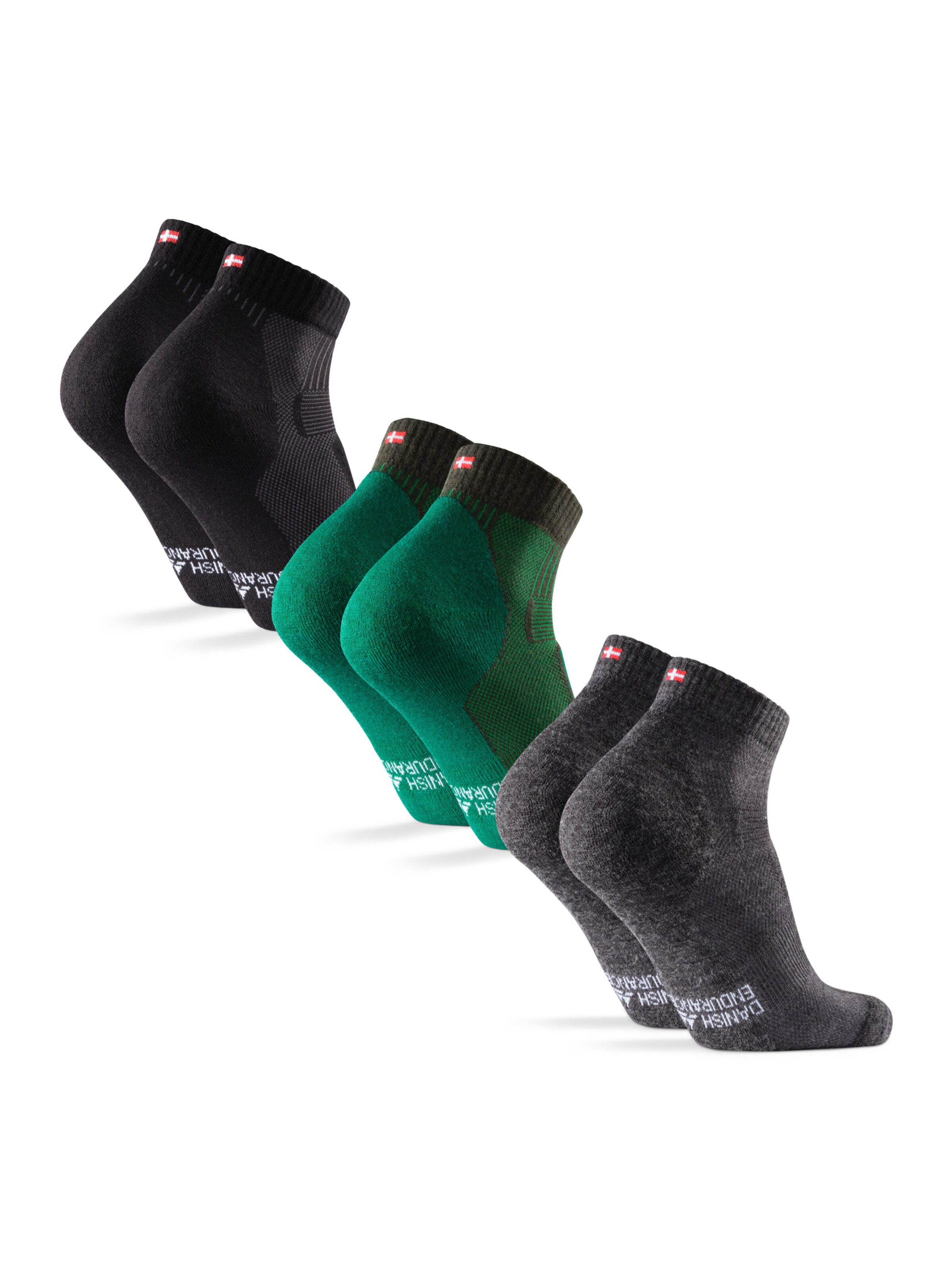 DANISH ENDURANCE Sokker 'Light Hiking Low-Cut' i grå