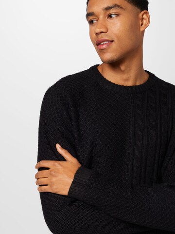 TOM TAILOR DENIM Sweater in Black