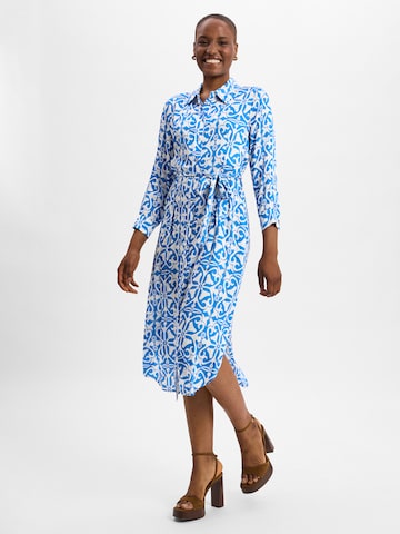 Marie Lund Hemdblusenkleid in Blau: Vorderseite