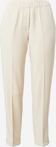 Samsøe Samsøe Slim fit Pleated Pants 'HOYS' in Beige: front