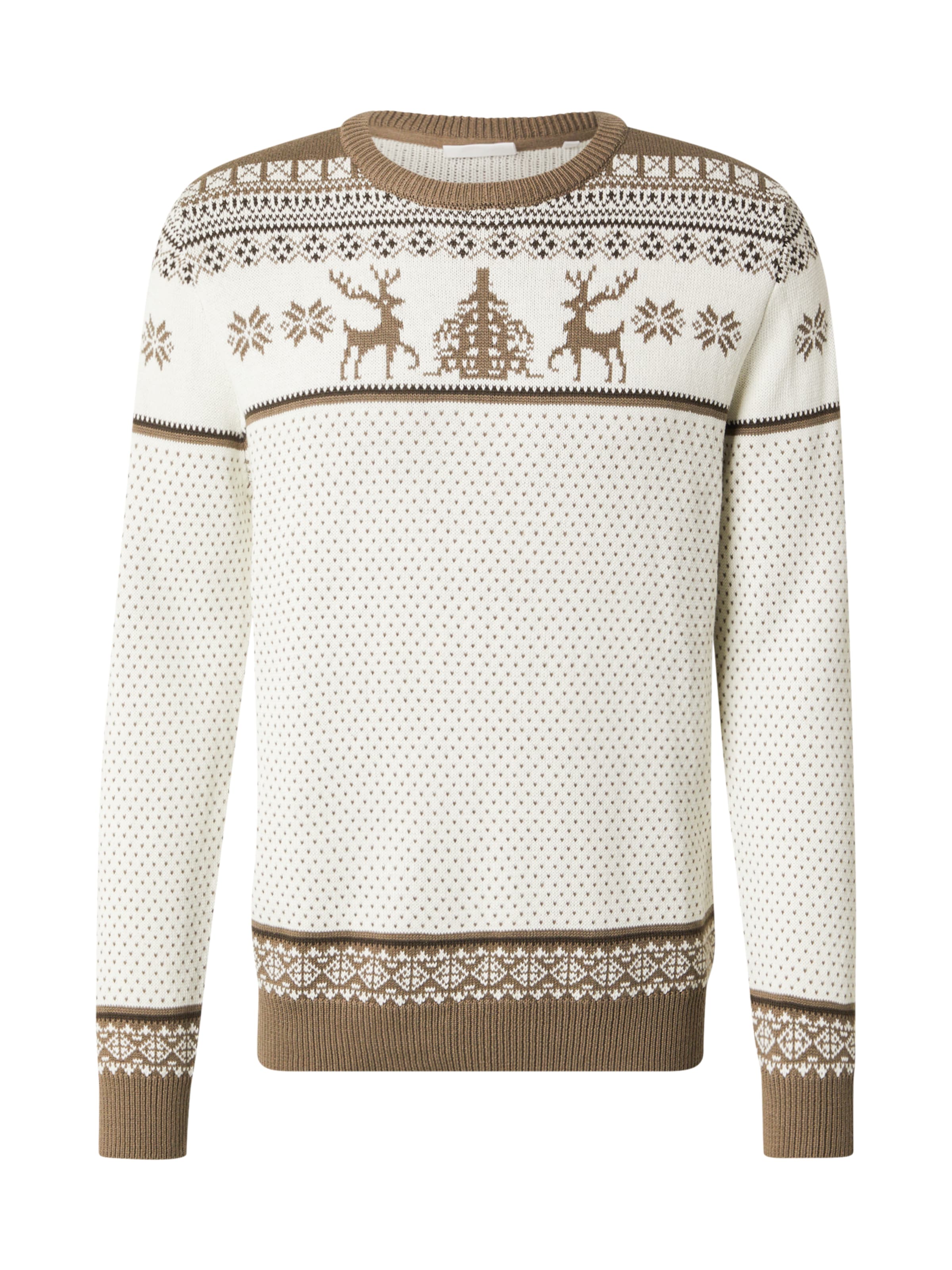 Pull-over Lindbergh en marron : devant