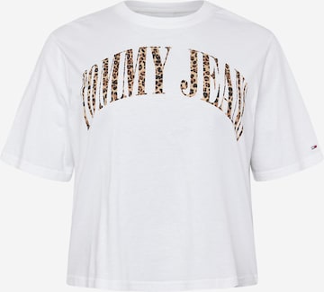 T-shirt Tommy Jeans Curve en blanc : devant