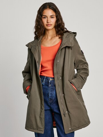 Parka mi-saison 'BOBBIE' Pepe Jeans en vert : devant