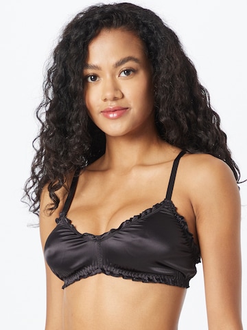 WEEKDAY Bralette Bra 'Carla' in Black: front