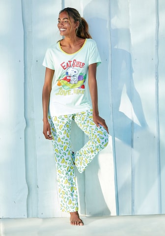 PEANUTS Pajama in Green: front