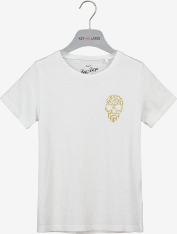 Key Largo Shirt 'BT BRONCO' in White: front